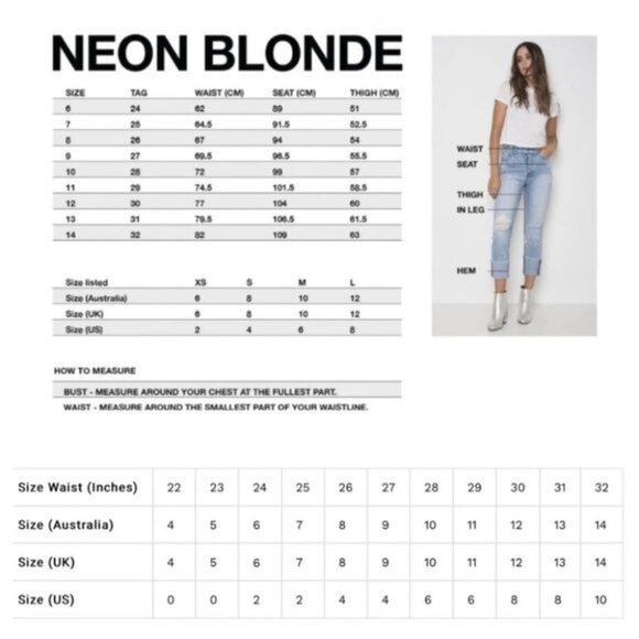 Urban Outfitters Neon Blonde Blondie Black Skinny Jeans Distressed Denim - Picture 12 of 14